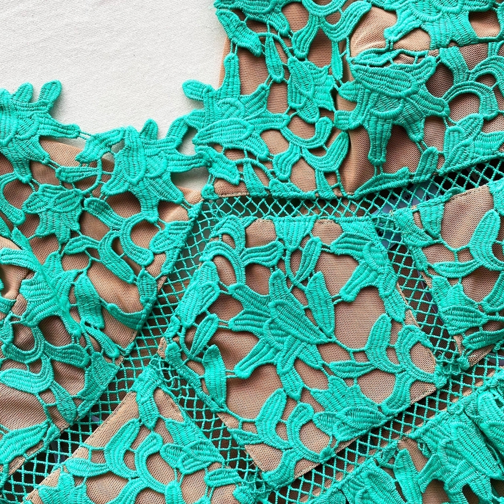 Self-Portrait Spearmint Azaelea Midi Dress - Picture 2 of 3